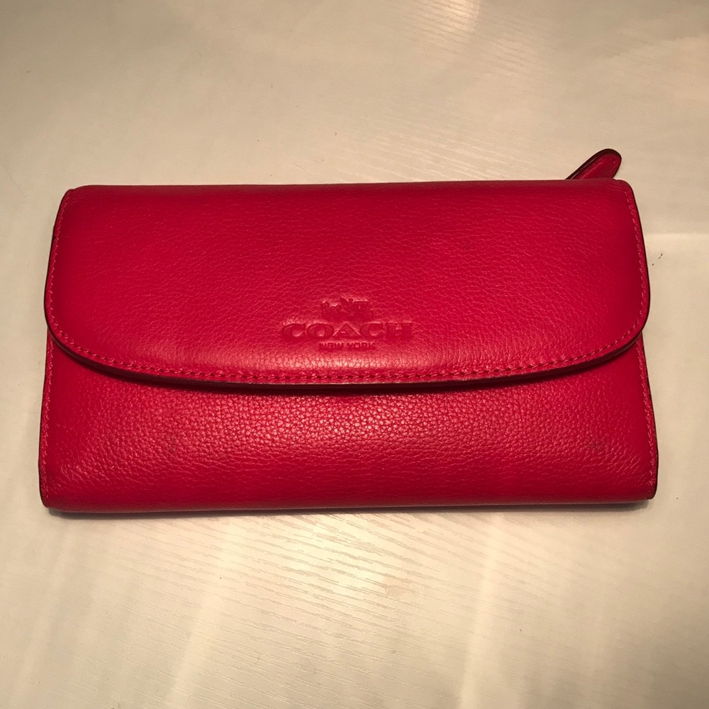 Coach wallet with check holder